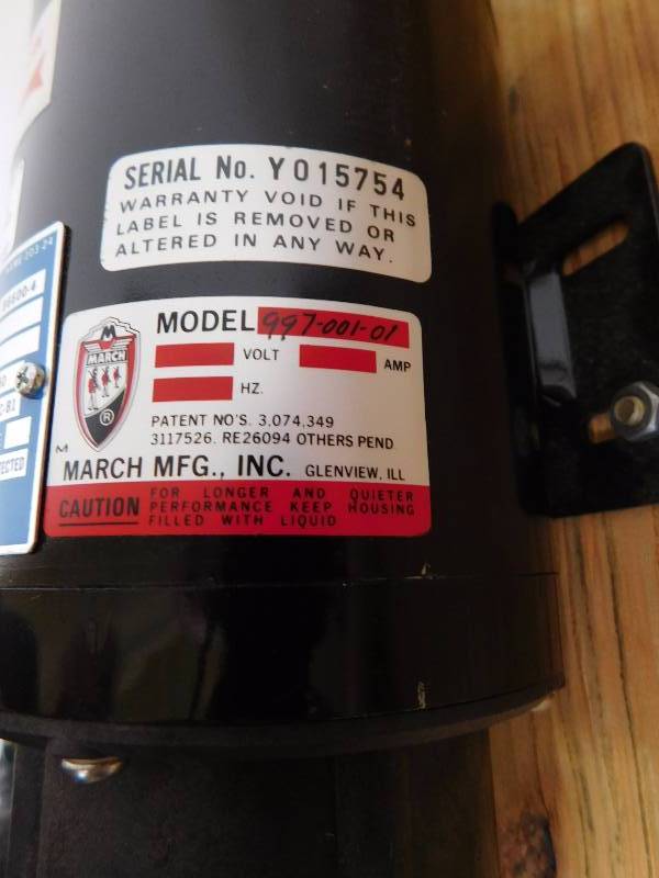 lot 143 image: 1 March Mfg. FLUID Pump Model #3C2-42320