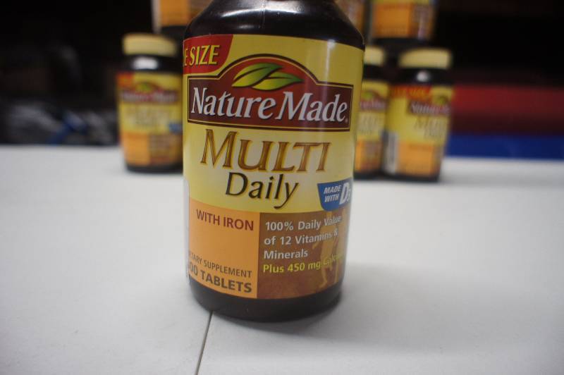 lot 338 image: (Lot of 12) Nature Made Multi Daily Vitamin With Iron and Calcium, Value Size, 300 Tablets