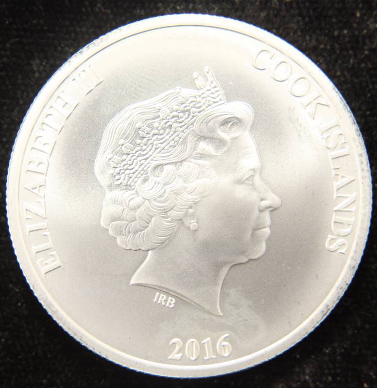 2016 COOK ISLANDS SILVER DOLLAR - 1 TROY OZ. .9999 FINE SILVER