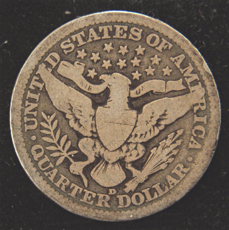1916-D BARBER SILVER QUARTER GOOD