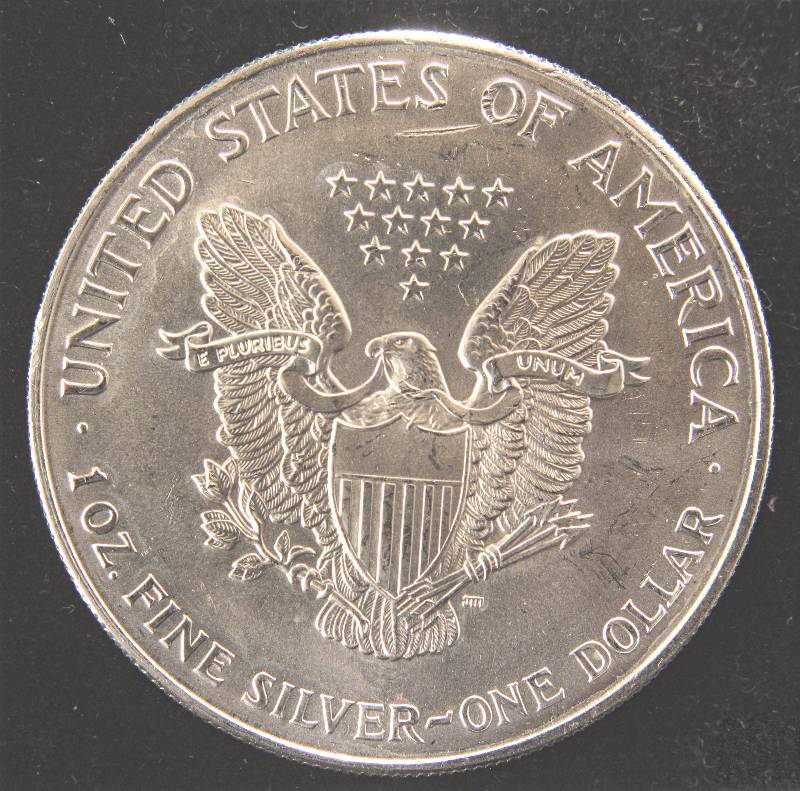 1998 AMERICAN SILVER EAGLE 1 TROY OZ. .999 FINE SILVER DOLLAR