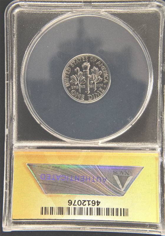 1961 PROOF ROOSEVELT SILVER DIME PF67 ANACS