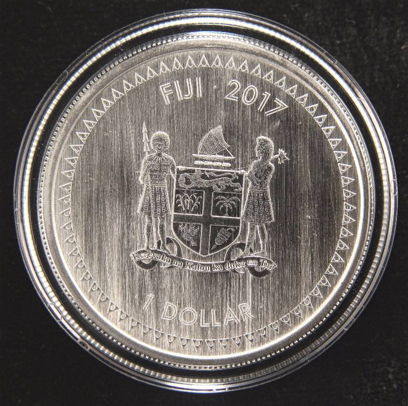 2017 FIJI GREAT WAVE 1 TROY OZ. .999 FINE SILVER IN AIRTIGHT