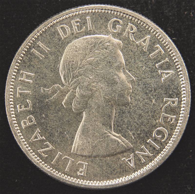 1958 CANADA BRITISH COLUMBIA SILVER DOLLAR AU