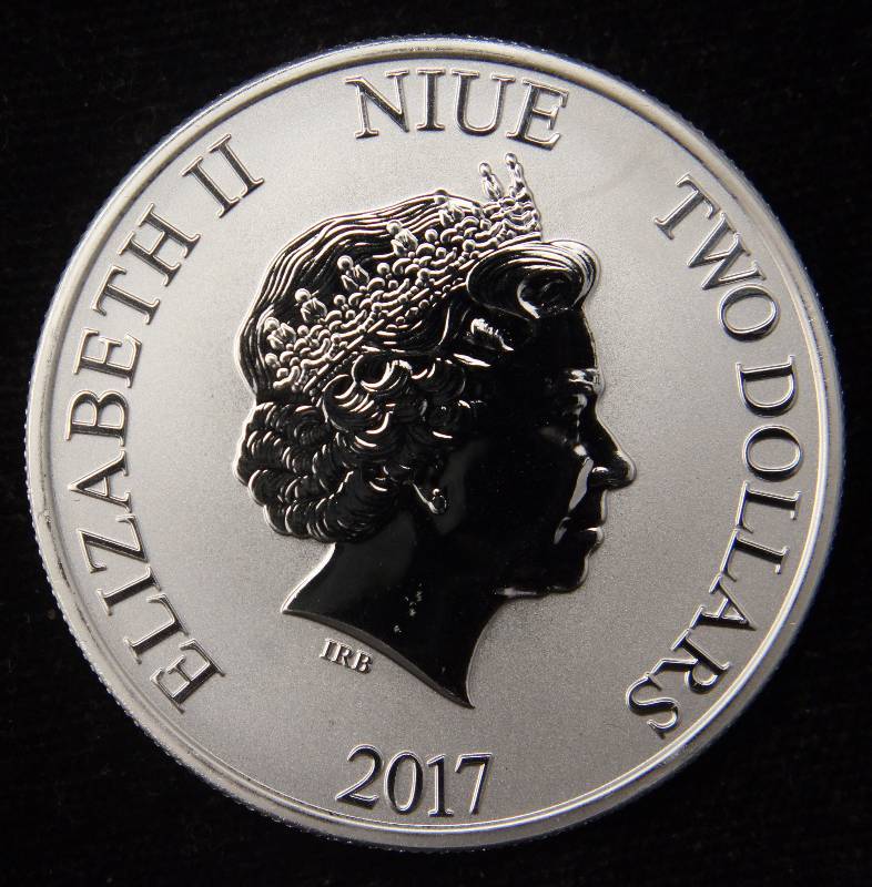 2017 NIUE $2 STEAMBOAT WILLIE 1 TROY OZ. .999 FINE SILVER