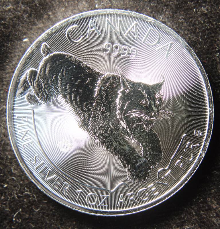 2017 CANADA SILVER LYNX 1 TROY OZ. .9999 FINE SILVER