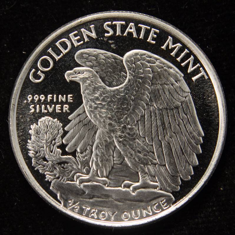 12 TROY OZ. .999 FINE SILVER WALKING LIBERTY DESIGN
