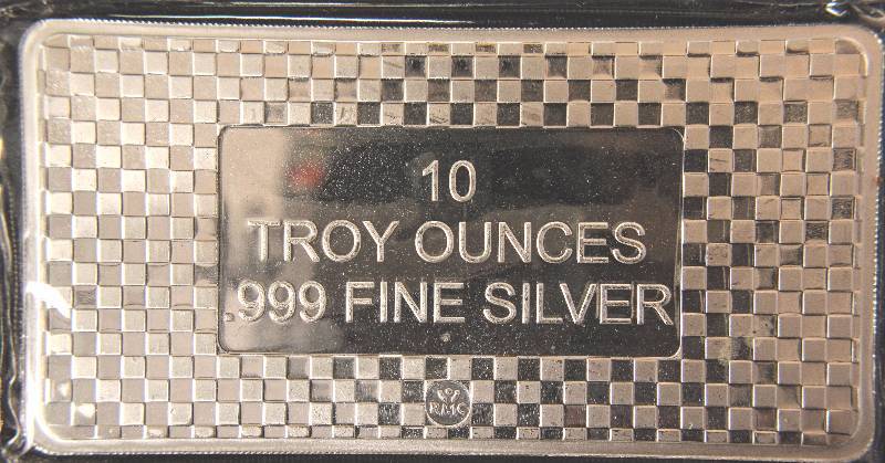 10 TROY OZ. .999 FINE SILVER ART BAR EAGLE FLYING DESIGN SEALED