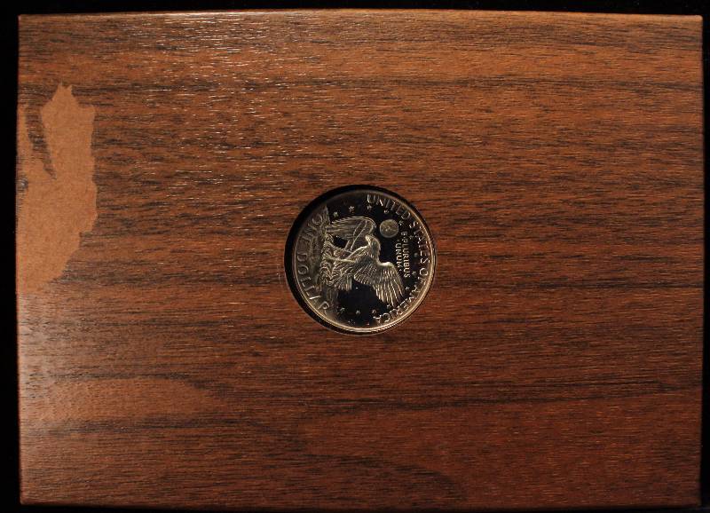 1974-S PROOF 40% SILVER EISENHOWER DOLLAR BROWN BOX