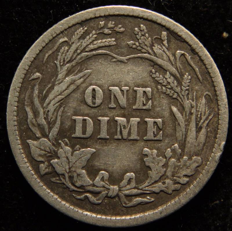 1909 BARBER DIME XF