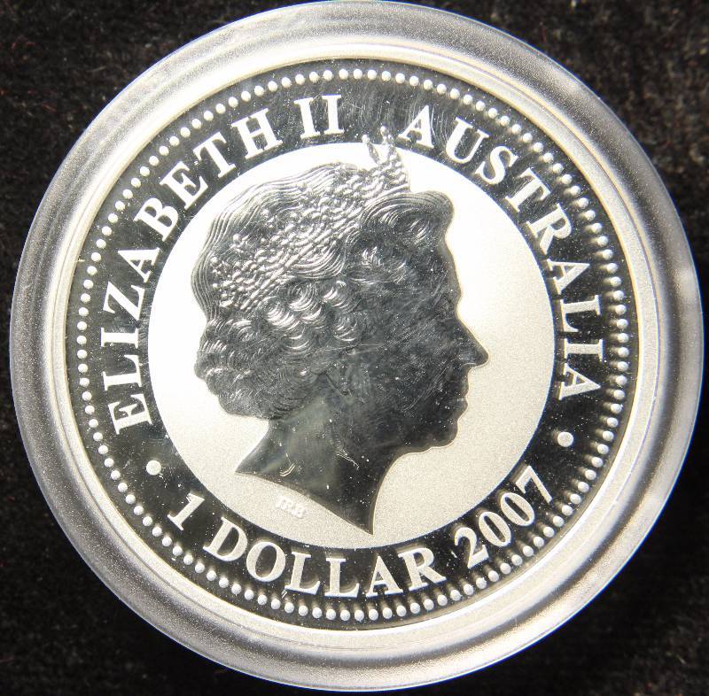 2008 AUSTRALIA RAT 1 TROY OZ. .999 FINE SILVER IN AIRTITE HOLDER