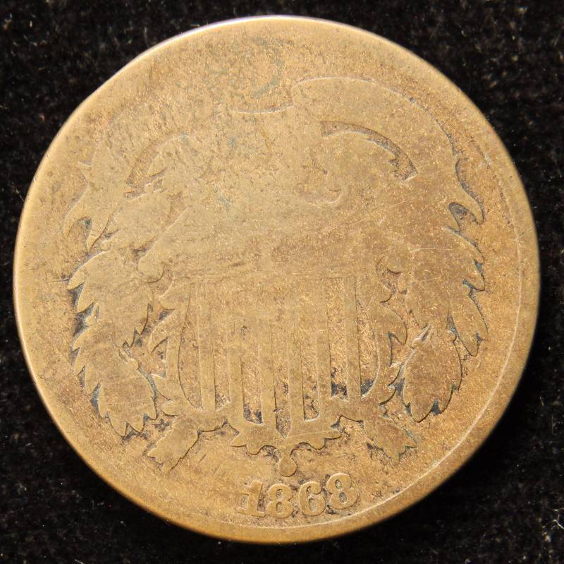 1868 US TWO CENT PIECE AG
