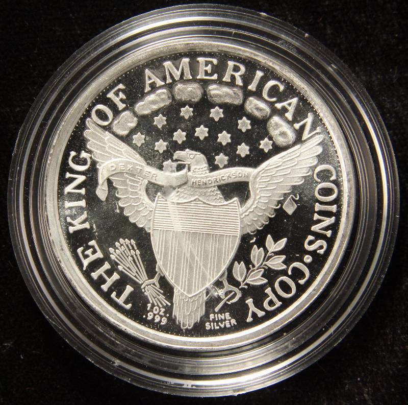 1 TROY OZ. .999 FINE SILVER DRAPED BUST LARGE EAGLE DESIGN IN AIRTIGHT