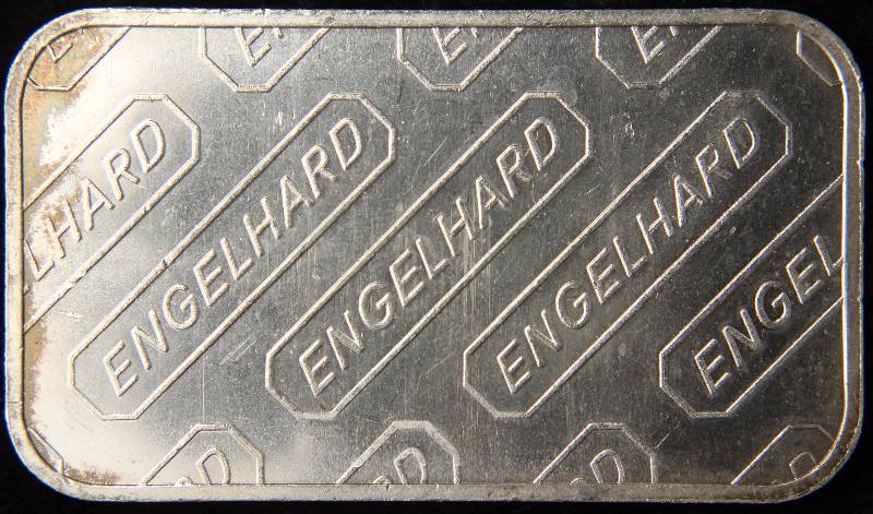 1 TROY OZ. .999 FINE SILVER BAR ENGELHARD