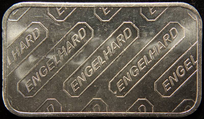 1 TROY OZ. .999 FINE SILVER BAR ENGELHARD