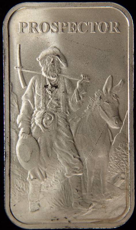 1 TROY OZ. .999 FINE SILVER BAR PROSPECTOR