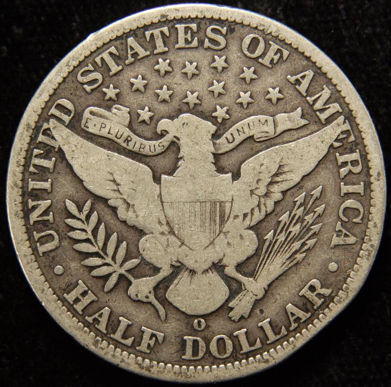 1906 O BARBER SILVER HALF VG