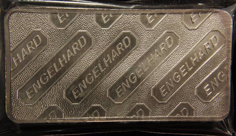 10 TROY OZ. .999 FINE SILVER BAR ENGELHARD SEALED
