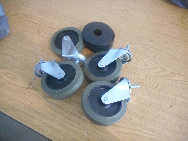 HDX 4 in. Industrial Casters with Bumper (4-Pack)