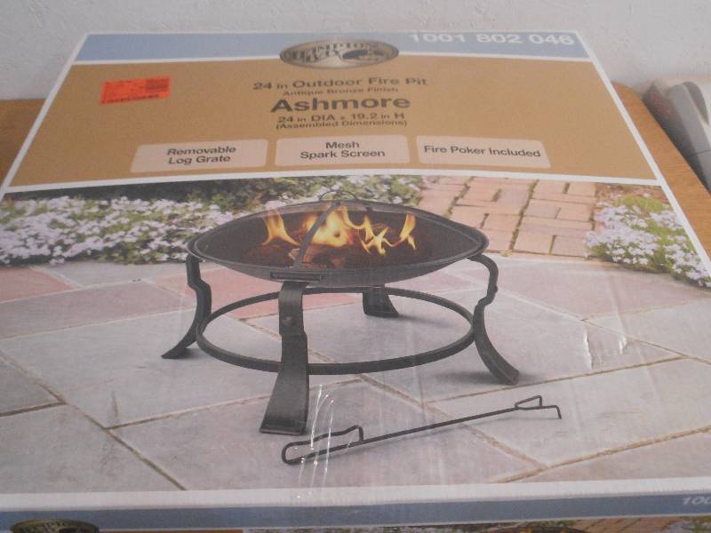 Hampton Bay 24 in. Ashmore Round Steel Fire Pit