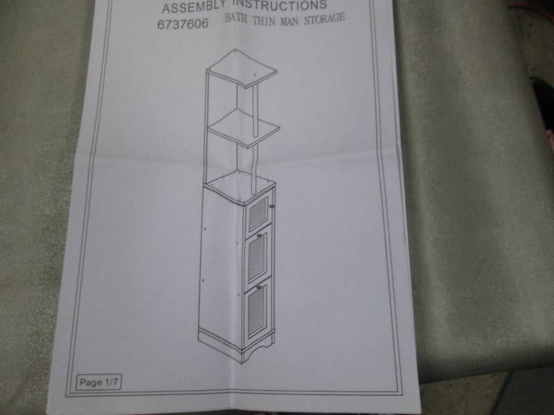 Bath Thin Man Storage - White open ...