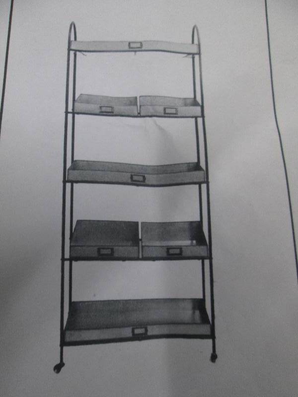 5 Tiered Shelf with Trays open box ...