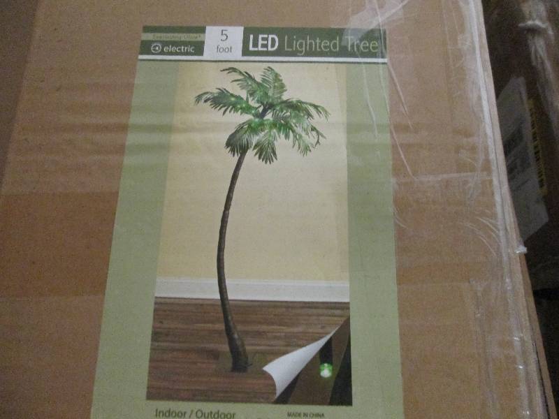 Lighted Palm Tree Open Box Unteste Furniture Household