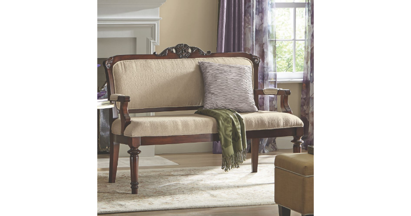 Evelyn Carved Victorian Loveseat op...