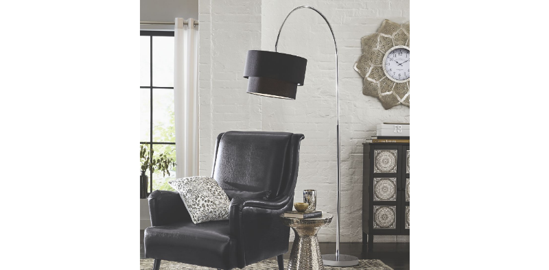 Black Hanging Floor Lamp open box, ...