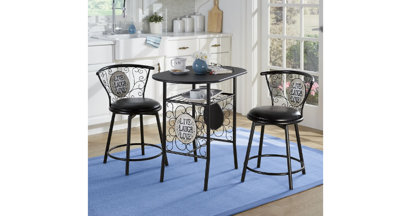 3-Piece Live Laugh Love Bistro Set ...