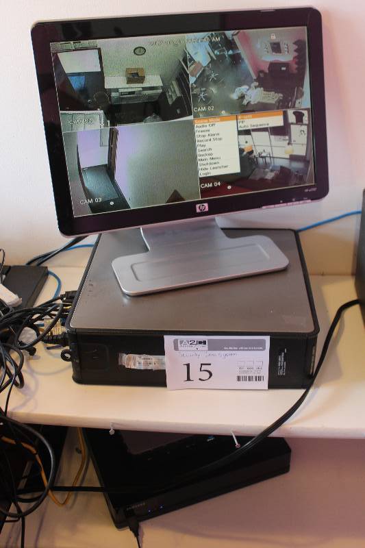 lot 15 image: Security Camera System Includes Computer, Monitor, Cameras