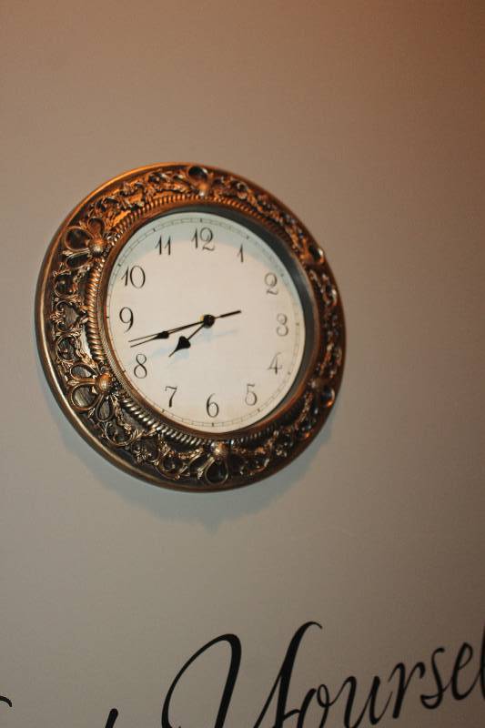 lot 54 image: Framed Wall Mirror Wall Clock