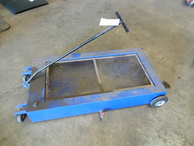 lot 26 image: Oil Drain Pan with Steel Casters