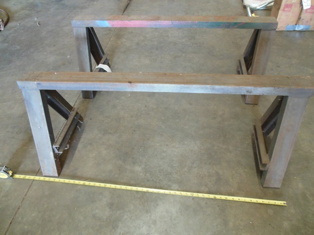 lot 85 image: Two Welded Steel Saw Horses