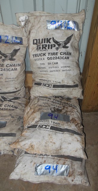 lot 94 image: Three Pairs of Quik Grip Truck Tire Chains by Security Chain Co