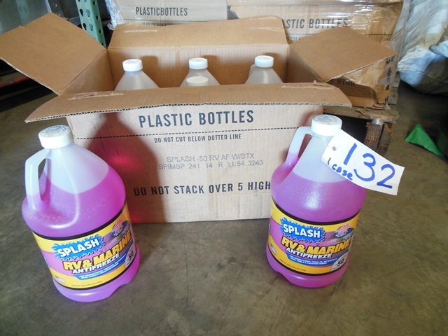 lot 132 image: One Case (6 one Gallon Bottles) of Splash RV and Marine Antifreeze