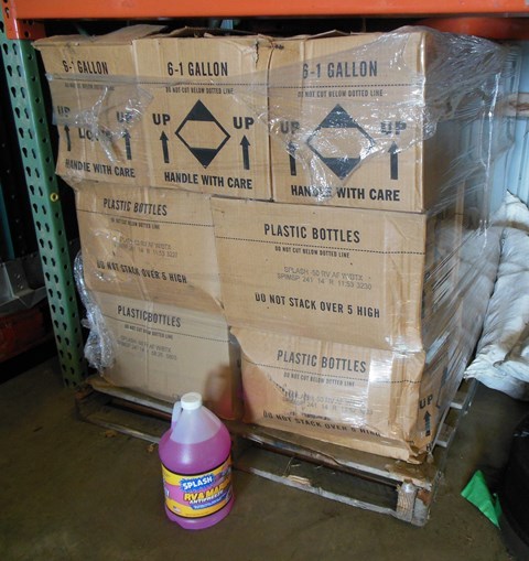lot 133 image: PALLET of 21 CASES (6 One Gallon Bottles per Case) of Splash RV and Marine Antifreeze