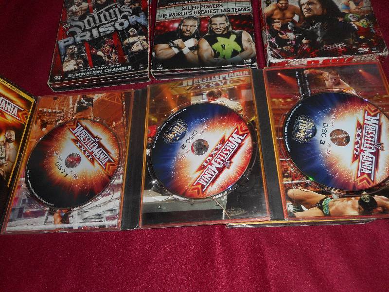 5 MULTIPLE WRESTLING DVDS