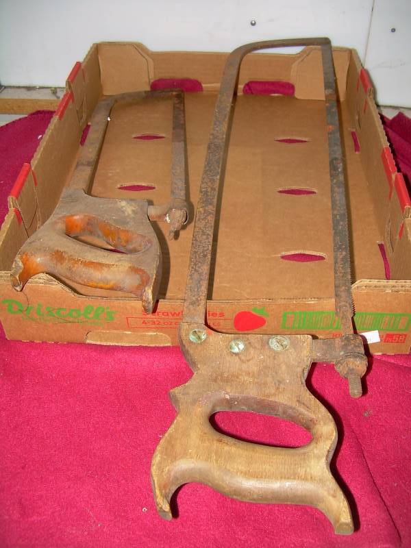 2 VINTAGE MEAT SAWS