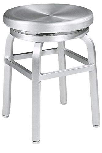 Melanie Swivel Vanity Stool BRUSHED ALUMINM