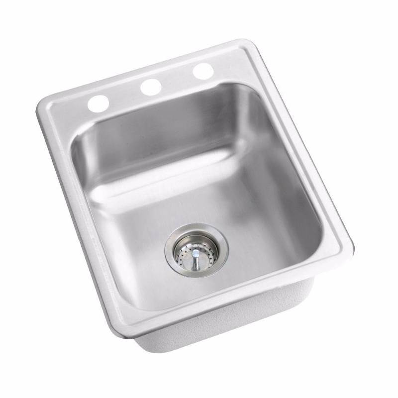 Elkay Dayton Drop-In Stainless Steel 17 in. 3-Hole Bar Sink