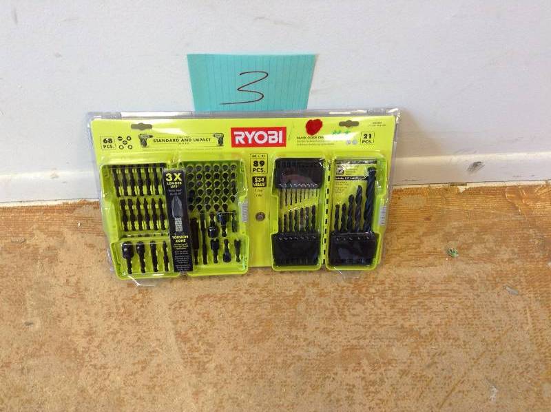 Ryobi 68 pc Black Oxide drill bit set new