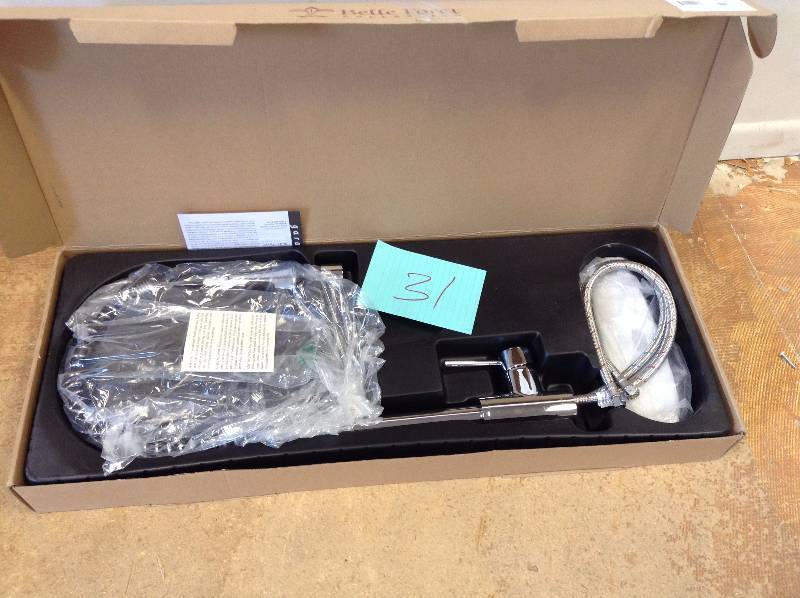 Pre Rinse Commercial Single Handle Pull down Kitchen Faucet in Chrome