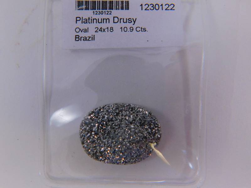 10.9 ct Platinum Drusy Gemstone