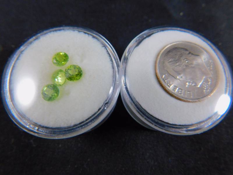 (4) Light Yellow-Green Gemstones 1.76 cts