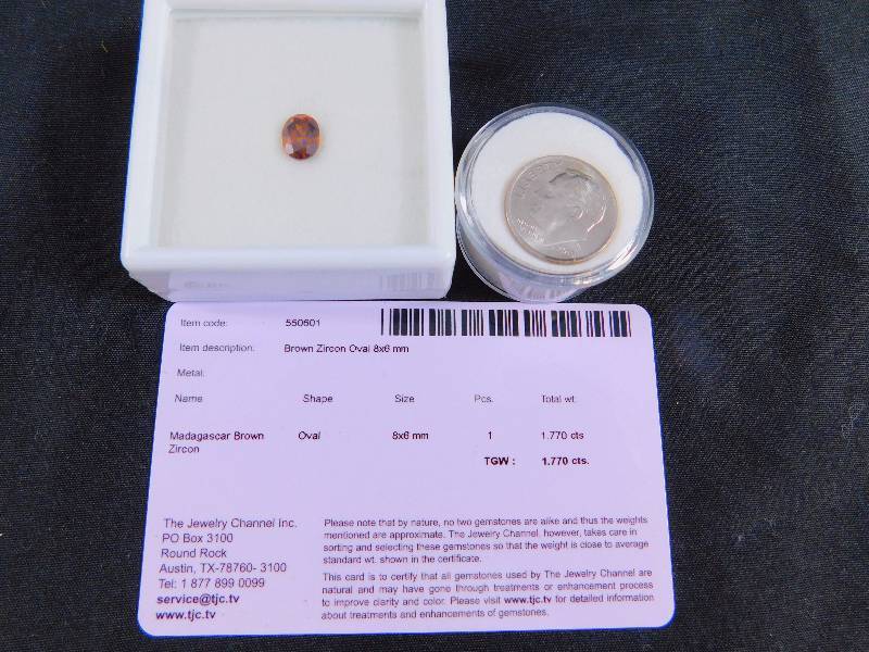 1.77 ct Brown Zircon Gemstone