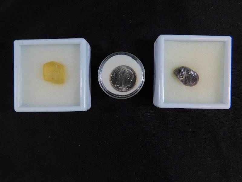 Lot of (2) Rough Specimens of Garnet & Scapolite