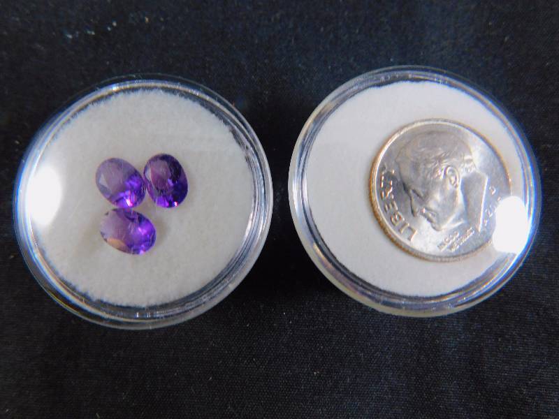(3) Amethyst Gemstones 2 cts Total