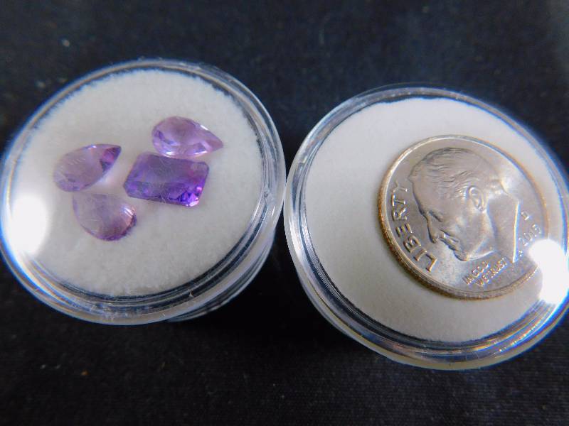 (4) Amethyst Gemstones 3.9 cts Total