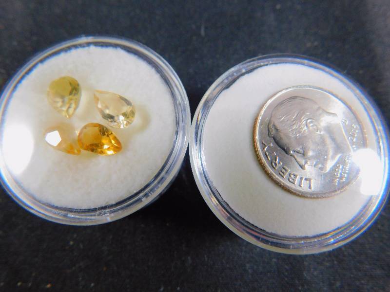 (4) Yellow Gemstones 2.6 cts Total